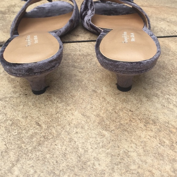 SimplyVera Vera Wang Sorbet Graphite Heels Sz 8.5 - Picture 5 of 8